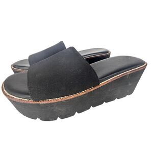 Dirty Laundry Pivot Sandal Women's Size 7 Black Platform Slides